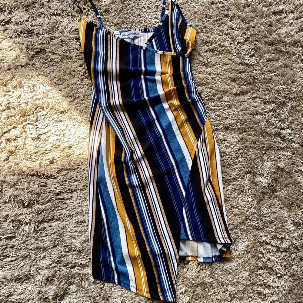Blue tone stripped dress